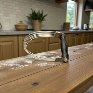 Vintage Androck Wire Pastry Blender Dough Cutter Kitchen Tool Black Wood Handle